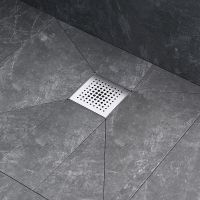 Душевой трап AM.PM PrimeFlow 10 W02BD-P11-010-01SB с решеткой Хром матовый Cut Gradient — фото 4, Трапы для душа