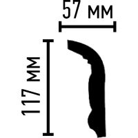 Товар: Карниз Decomaster 95343 2400x117x57 мм - фото 2 Карниз Decomaster 95343 2400x117x57 мм — фото 2, Карнизы