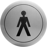 Табличка Туалет мужской Nofer 16721.2.S Сатин — фото 1, Таблички для санузла и общественных мест