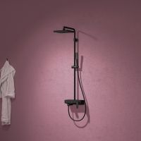 Душевая система Teska Niagara NG3580 с термостатом Черная — фото 3, Душевые стойки