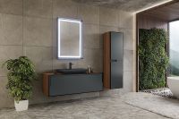 Тумба с раковиной Orka Craft 100 5001125 подвесная Орех Антрацит — фото 6, Мебель для ванной