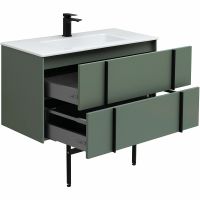 Тумба под раковину Allen Brau Reality 90 1.32006.CGM подвесная Олива матовая — фото 44, Тумбы под раковину