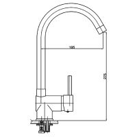 Смеситель для кухни GPD Espina MTE70 Хром — фото 10, Смесители