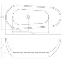 Акриловая ванна Ceruttispa Mimi 170x80 CT9671 без гидромассажа — фото 6, Ванны
