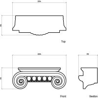 Капитель Европласт 1.15.009 95x91x234 мм — фото 2, Колонны
