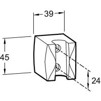 Держатель ручного душа Jacob Delafon E75063-CP Хром — фото 4, Держатели для душа