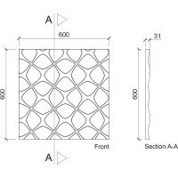 Декоративная панель Европласт 1.59.003 31x600x600 мм — фото 2, Панели