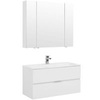 Комплект мебели для ванной Aquanet Алвита 100 237360 подвесной Белый — фото 1, Комплекты мебели для ванной