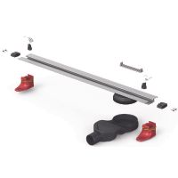 Душевой лоток Berges Super Line 650 090181 с решеткой Хром матовый — фото 4, Душевые лотки