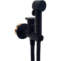 Гигиенический душ со смесителем Webert Elio EL870303560PVC Черный матовый — фото 1, Душевое оборудование. Душевая программа