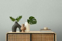 Обои Accento Flamenco 283373 Винил на флизелине (1,06*10,05) Зеленый, Рогожка — фото 5, Обои для стен