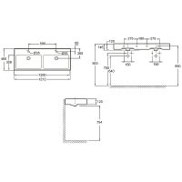 Товар: Раковина Jacob Delafon Vivienne 120 EXBL112-00 двойная Белая - фото 3 Раковина Jacob Delafon Vivienne 120 EXBL112-00 двойная Белая — фото 3, Раковины подвесные