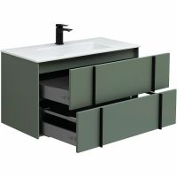 Тумба под раковину Allen Brau Reality 90 1.32006.CGM подвесная Олива матовая — фото 18, Тумбы под раковину