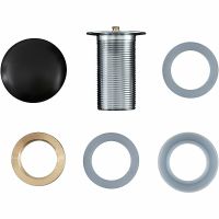 Донный клапан Aquanet 330953 click-clack Черный матовый — фото 3, Донные клапаны