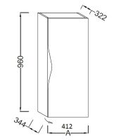 Подвесной шкаф Jacob Delafon Stillness 40 R EB2006D-P6 Натуральный дуб — фото 5, Шкафы для ванной