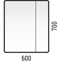 Зеркальный шкаф Corozo Монро 60 SD-00000724 Белый — фото 5, Мебель для ванной