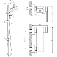 Товар: Душевая система Orange M36-922cr Хром - фото 16 Душевая система Orange M36-922cr Хром — фото 16, Душевые стойки