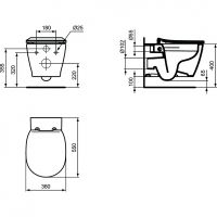 Товар: Унитаз Ideal Standard Connect E822301 подвесной с сиденьем Микролифт - фото 6 Унитаз Ideal Standard Connect E822301 подвесной с сиденьем Микролифт — фото 6, Унитазы