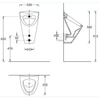 Писсуар Kerama Marazzi Pro PROC.ur.02 подвесной Белый — фото 3, Писсуары