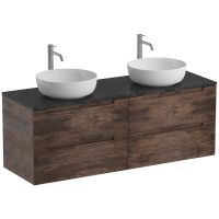 Тумба под раковину BelBagno Etna 140 ETNA-1400-4C-SO-2-RW подвесная Rovere Moro — фото 10, Тумбы под раковину