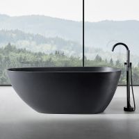 Ванна из искусственного камня Abber Dortmund 170x75 AM9911B Черная без гидромассажа — фото 1, Ванны из искусственного камня