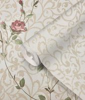 Обои Prima Italiana Colomba 80614 Винил на флизелине (1,06*10) Бежевый, Вензель — фото 3, Обои для стен