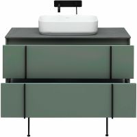 Тумба под раковину Allen Brau Reality 100 1.32007.CGM подвесная Олива матовая — фото 34, Тумбы под раковину