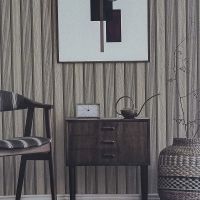 Обои Andrea Rossi Gavi 54369-6 Винил на флизелине (1,06*10) Коричневый, Под дерево/Полоса — фото 4, Обои для стен