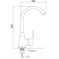 Смеситель для кухни Ростовская Мануфактура Сантехники PL5CH-017F Хром — фото 2, Смесители