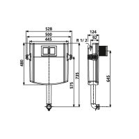 Смывной бачок Sanit 95.720.00..0000 983 N без клавиши смыва — фото 2, Смывные бачки скрытого монтажа