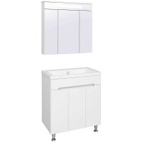 Тумба под раковину Runo Парма 75 00-00001040 Белая — фото 4, Тумбы под раковину