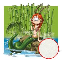 Фреска детская Ortograf Детские 20937 Фактура флок FLK Флизелин (2,7*2,7) Зеленый/Голубой, Люди — фото 1, Фрески