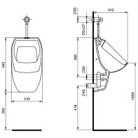 Писсуар Santek Гала 1WH501804 подвесной Белый — фото 8, Писсуары
