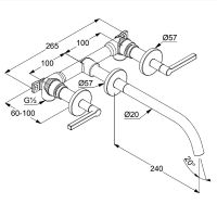 Товар: Смеситель для раковины Kludi Nova Fonte 201460515 Хром - фото 3 Смеситель для раковины Kludi Nova Fonte 201460515 Хром — фото 3, Смесители