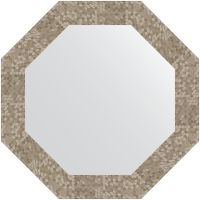 Зеркало Evoform Octagon 57х57 BY 7310 в багетной раме - Соты титан 70 мм — фото 1, Мебель для ванной