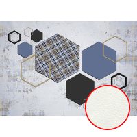 Фреска Ortograf Forma 32660 Фактура флок FLK Флизелин (4*2,7) Сиреневый/Разноцветный, Геометрия/Абстракция — фото 1, Фрески