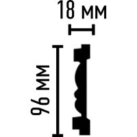 Молдинг Decomaster 2400x96x18 мм арт-98087 — фото 2, Молдинги