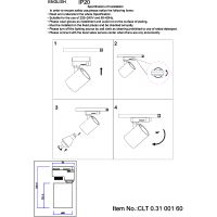Трековый светильник Crystal Lux CLT 0.31 001 60 WH Белый — фото 2, Трековые светильники