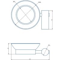 Мыльница Haiba HB8402-7 Черная матовая — фото 2, Мыльницы