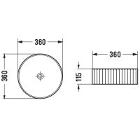 Раковина-чаша Vincea 36 Белая арт-VBS-501 — фото 3, Раковины накладные