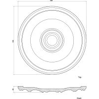 Розетка потолочная Европласт 1.56.049 346x40x346 мм — фото 2, Колонны
