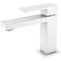 Смеситель для раковины Boheme Qubic 471-MW Белый матовый — фото 1, Смесители