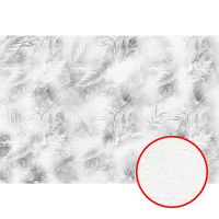 Фреска Ortograf Levity 33385 Фактура бархат FX Флизелин (4*2,7) Серый, Перья — фото 1, Фрески