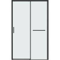 Душевая дверь Grossman Style 100 100.K33.05.100.21.00 профиль Черный матовый стекло прозрачное — фото 1, Душевые двери в нишу