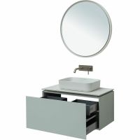 Тумба под раковину Allen Brau Infinity 85 1.21002.PWM подвесная Папирус матовый — фото 15, Тумбы под раковину