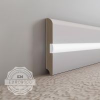 Плинтус Evrowood PN 050 led 2000x80x12 мм — фото 2, Плинтуса напольные