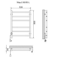 Товар: Электрический полотенцесушитель Ника Way-2 60/50 Хром - фото 2 Электрический полотенцесушитель Ника Way-2 60/50 Хром — фото 2, Электрические полотенцесушители