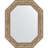 Зеркало Evoform Octagon 60x75 BY 7150 в багетной раме - Виньетка античное серебро 85 мм — фото 1, Мебель для ванной