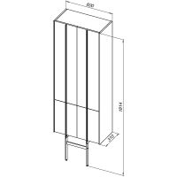 Шкаф пенал Allen Brau Reality 60 1.32003.PWM подвесной Папирус матовый — фото 24, Пеналы для ванной комнаты