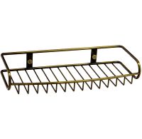 Полка корзина WasserKRAFT Exter K-1611 Светлая бронза — фото 1, Полки для ванной и душа